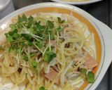 鮭とキノコのクリームパスタ白胡椒風味作り方11写真