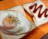 半熟玉子とハムチーズのホットサンド作り方3写真