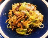 レタスの生姜風味あんかけ焼きそば作り方6写真