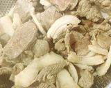 ジビエ　猪肉とニンニク葉と舞茸の山椒炒め作り方2写真