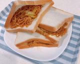 濃厚焼きそばと食パンで、焼きそばパン作り方7写真