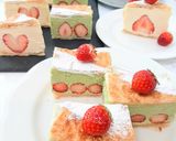 断面♪抹茶とチーズのいちごミルフィーユ作り方16写真