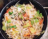 簡単☆唐揚げ肉野菜炒め作り方3写真