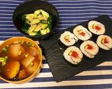 すじこ入りの巻き寿司作り方5写真