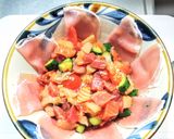 刺身に生ハムと野菜の中華風バラちらし作り方6写真
