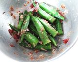 お弁当★オクラのさっぱり梅おかか★常備菜作り方1写真