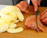 鶏むね肉とりんごのソテーたんぱく質55ｇ作り方3写真
