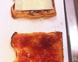 ジャムバター＆こしあんチーズのトースト作り方2写真