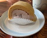抹茶のシフォンロールケーキ小豆クリーム作り方10写真