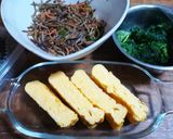 朝ごはんは卵焼き！塩きんぴら！お浸し。作り方1写真