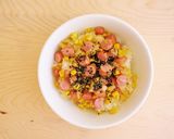 がっつり食べる！ウィンナー丼作り方4写真