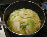 白菜くたくた煮　～肉味噌炒め添え～作り方2写真