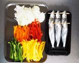 めざしとカラフル野菜の南蛮漬け作り方1写真