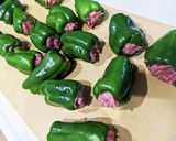 丸ごとピーマンのトロトロ肉詰め煮込み作り方3写真