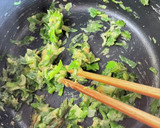 #旬の#長ネギ緑色の葉先の味噌炒め作り方2写真