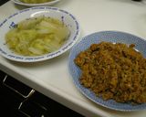 白菜くたくた煮　～肉味噌炒め添え～作り方9写真