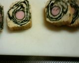 ～お弁当に～魚肉ソーセージ海苔巻き卵作り方3写真