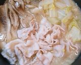 簡単！美味♪豚バラ白菜ごま味噌にんにく鍋作り方6写真