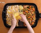 ホットプレートで!ピラフ✕鶏肉のトマト煮作り方10写真