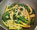 ほうれん草と油揚げの焼きうどん作り方6写真