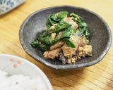 包丁不要♪鯖水煮缶とほうれん草の胡麻和え作り方5写真