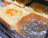 時短ワザ♫目玉焼きトースト マヨチーズ作り方7写真