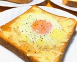 時短ワザ♫目玉焼きトースト マヨチーズ作り方10写真