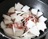 たっぷり大根と豚肉の甘辛味噌炒め作り方3写真