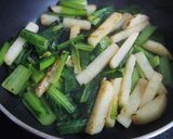 小松菜・長芋のバターソテー♪作り方4写真