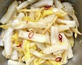 胡麻油風味〜白菜のピリ辛甘酢漬け作り方6写真