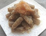 こんにゃく唐揚げにめんつゆ大根おろしがけ作り方5写真