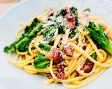 ホタルイカとわさび菜のペペロンチーノ作り方6写真