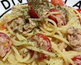 ツナトマトと塩昆布の混ぜ混ぜパスタ作り方4写真