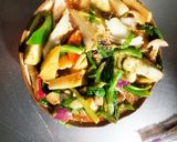 お一人様☆肉無オイ甘酢とろみ温野菜サラダ作り方16写真