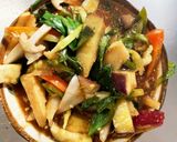 お一人様☆肉無オイ甘酢とろみ温野菜サラダ作り方18写真