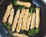 スイートブロッコリーのつくね焼き。作り方8写真