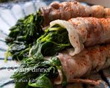 豆苗と塩昆布と豚バラ巻き(梅風味)作り方5写真