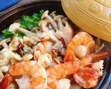にんにくバター香♪海老とキノコの蒸し焼き作り方4写真