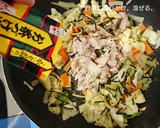 定番焼きうどん。味が決まるお茶漬と揚げ玉作り方4写真
