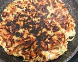 サバ缶と葱でチョー簡単な米粉のお好み焼き作り方4写真