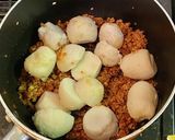 里芋の肉味噌絡め作り方8写真