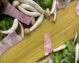ブロッコリーとキノコとツナのスープパスタ作り方1写真