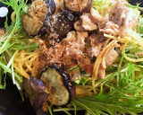 和風☆水菜と蓮根のパスタ作り方4写真