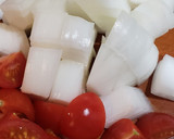 新たまねぎとミニトマトのスープ作り方1写真