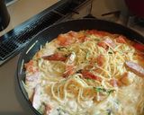 海老とトマトのクリームパスタ作り方5写真