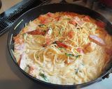 海老とトマトのクリームパスタ作り方6写真