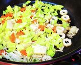 カレーそば飯。作り方2写真