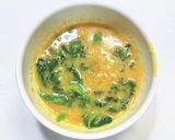 菜の花にミニトマトとベーコンのオムレツ作り方4写真