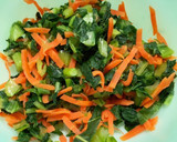 旬の野菜と納豆と塩昆布の和え物作り方3写真