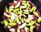 野菜と鶏レバーのウスターソース煮作り方4写真